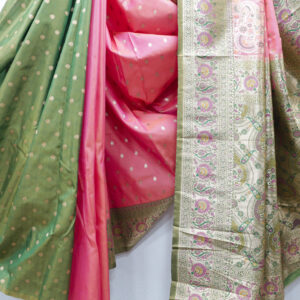 Elegant Banarasi Silk Saree in Peach Pink – Graceful Fancy Saree