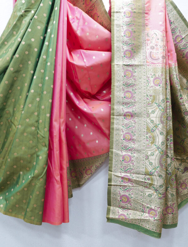 Elegant Banarasi Silk Saree in Peach Pink – Graceful Fancy Saree
