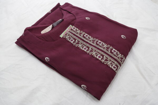 Elegant Maroon Cotton Kurta Set – A Blend of Simplicity & Grace - Image 6