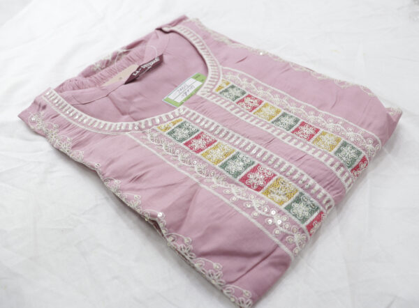 Elegant Chikankari Cotton Kurti Set – Traditional Ethnic Wear - Image 6