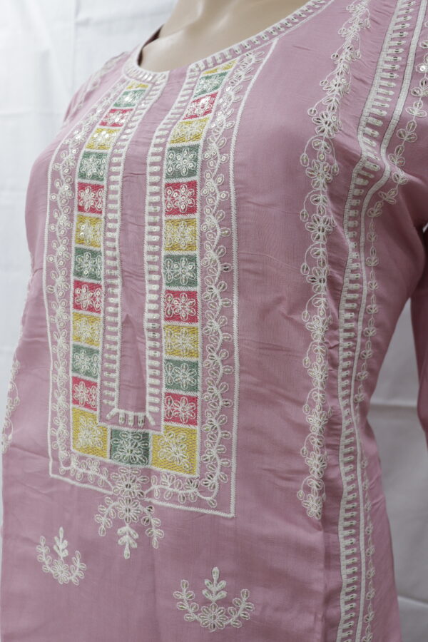 Elegant Chikankari Cotton Kurti Set – Traditional Ethnic Wear - Image 3