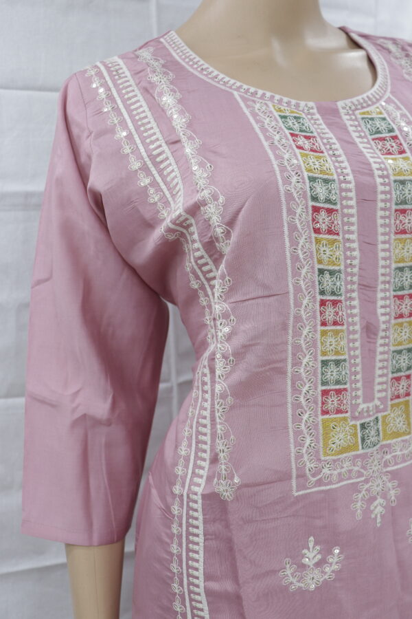Elegant Chikankari Cotton Kurti Set – Traditional Ethnic Wear - Image 2