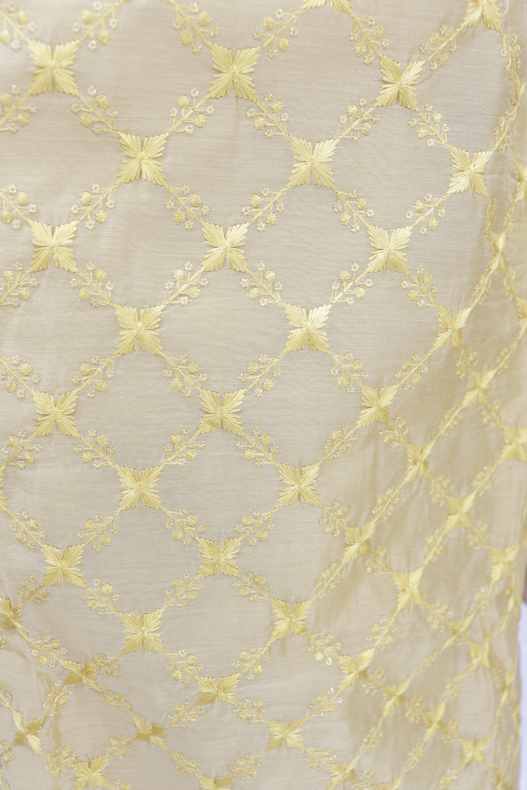 Radiant Mustard Yellow Embroidered Cotton Kurti Set β A Touch of Tradition - Image 4