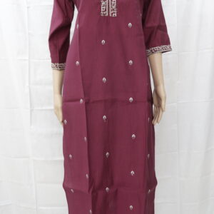 Elegant Maroon Cotton Kurta Set – A Blend of Simplicity & Grace