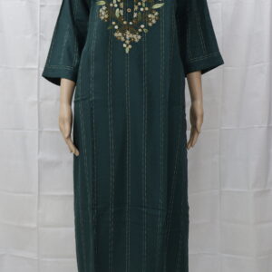 Elegant Dark Green Embroidered Kurta – A Timeless Ethnic Statement
