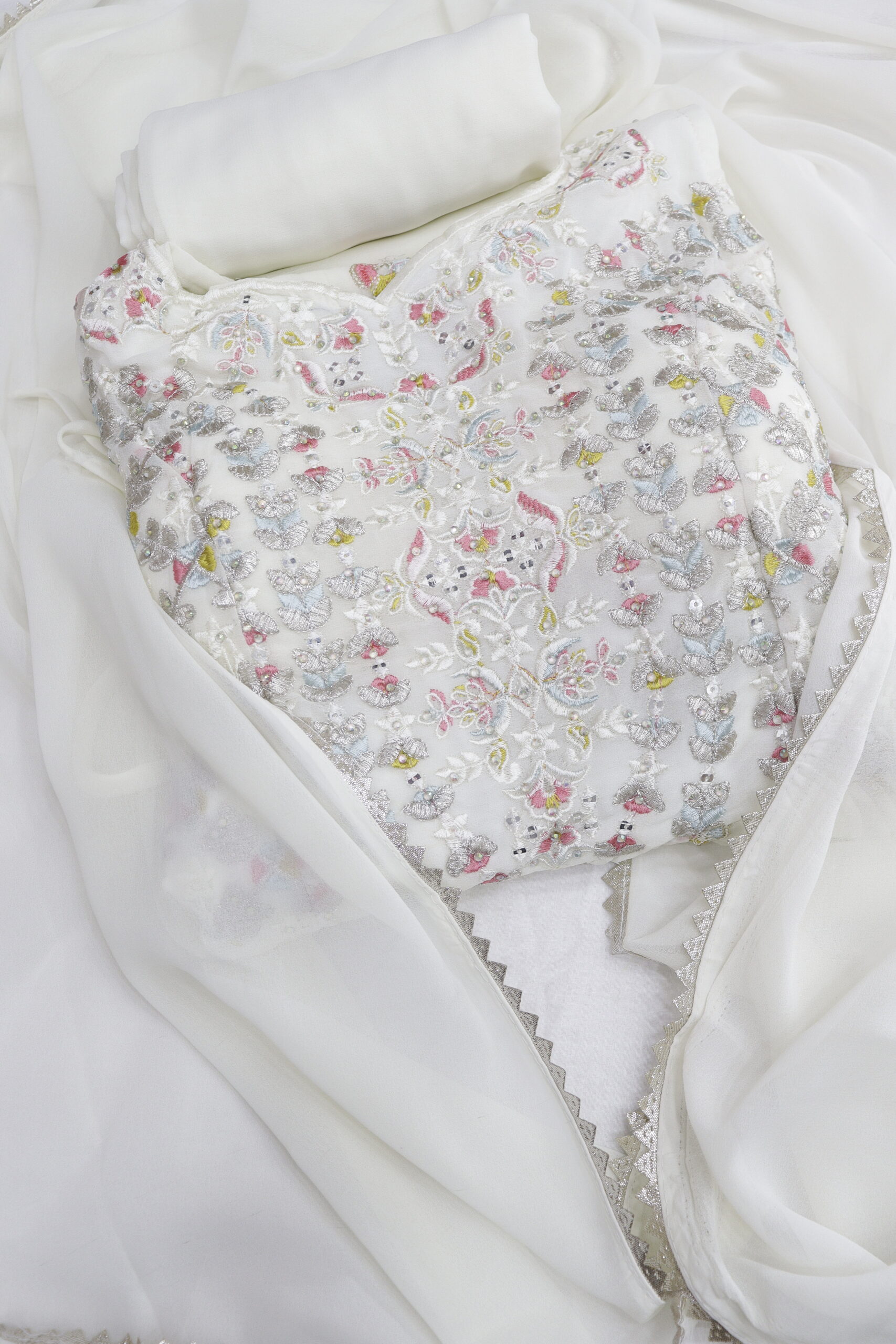 Graceful White Embroidered Anarkali β A Dreamy Ethnic Charm - Image 3