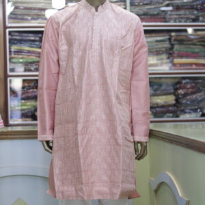 Men’s Light Pink Cotton Kurta – Elegant Traditional Wear