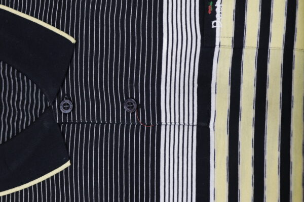 Men’s Striped Polo Shirt – Classic Black with Modern Accents - Image 3
