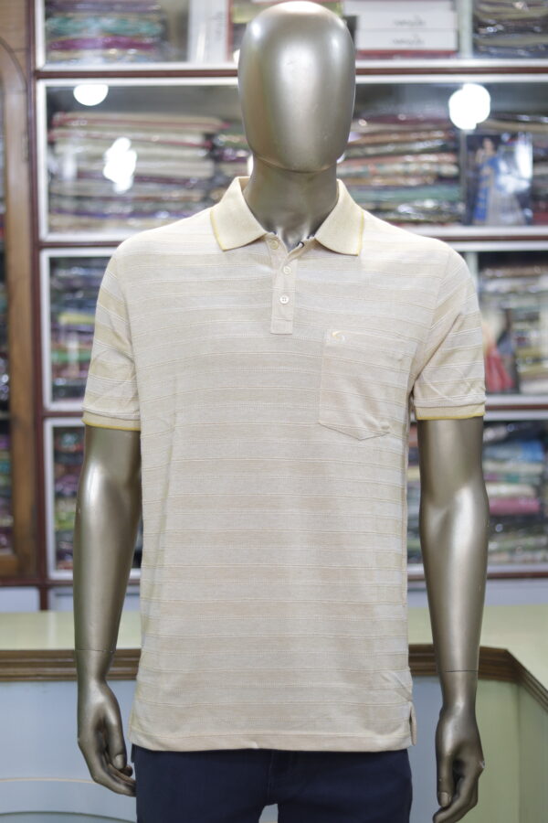 Men’s Striped Polo Shirt – Elegant Casual Wear - Image 2