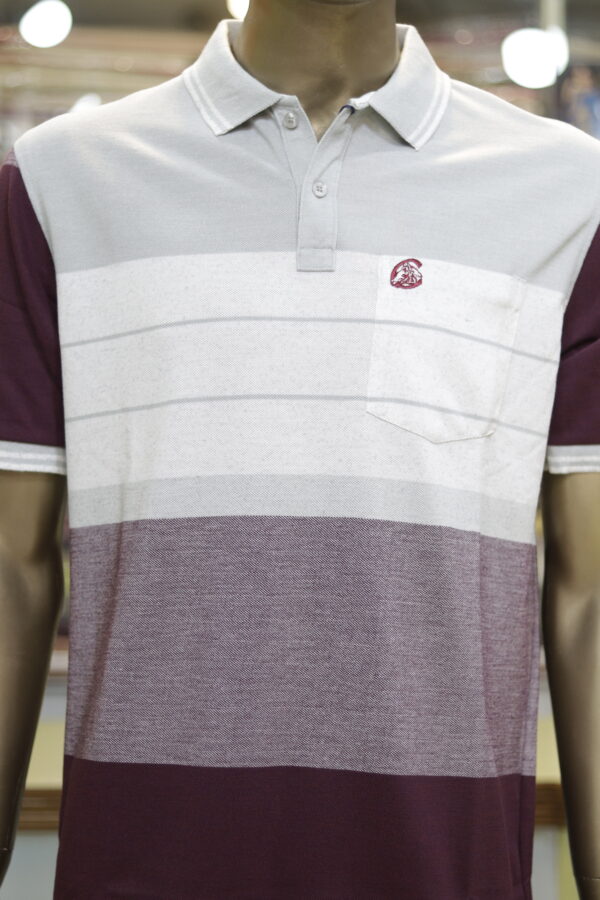 Men’s Gradient Striped Polo Shirt – Stylish & Comfortable