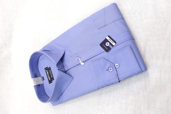 Men's Tailored Fit Dress Shirt - Light Purple - Image 5
