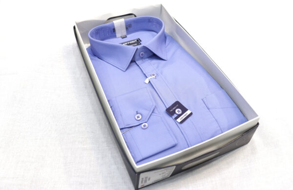 Men's Tailored Fit Dress Shirt - Light Purple - Image 3