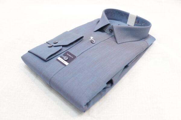 Men's Tailored Fit Dress Shirt - Blue - Image 2