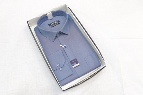 Men's Tailored Fit Dress Shirt - Blue - Image 3