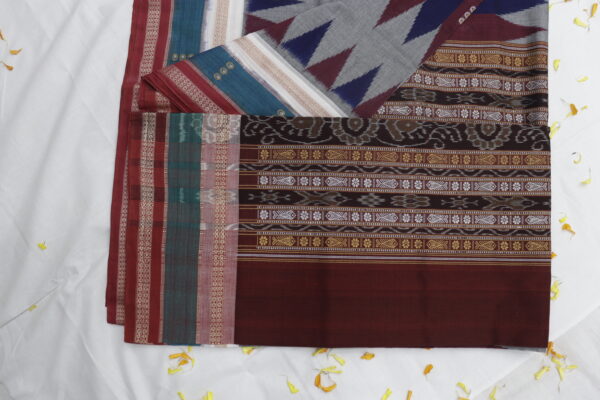 Grey Handwoven Cotton Saree - Image 8