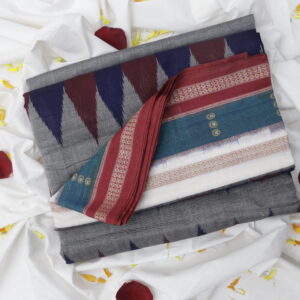 Grey Handwoven Cotton Saree