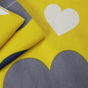 Golden Hearts Cotton Bedsheet
