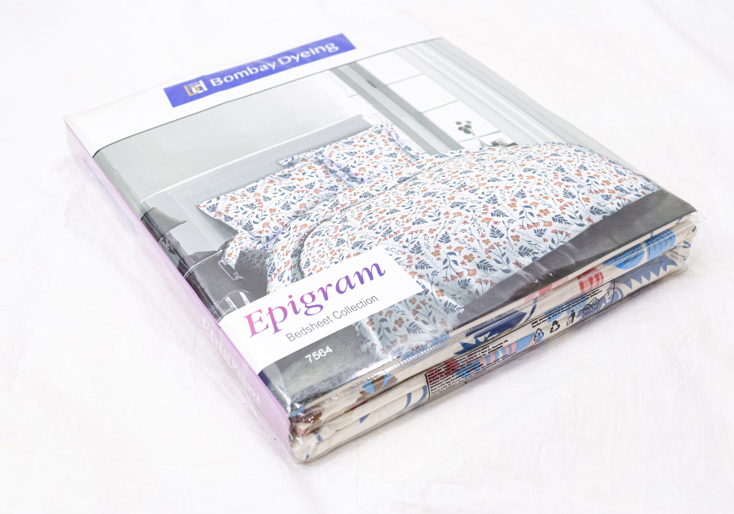 Bombay Dyeing Epigram Bedsheet Collection - Double Size, Floral Print, Soft & Comfortable - Image 2