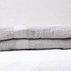 Luxury Grey Bath Towels - Ultra-Soft, Absorbent, and Durable - Set of 2