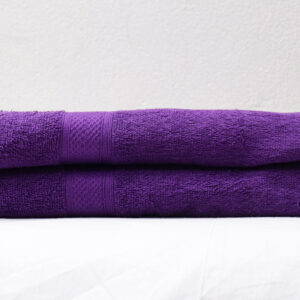 Luxury Cotton Bath Towels - Ultra-Soft, Absorbent, and Durable - Set of 2 (Purple)